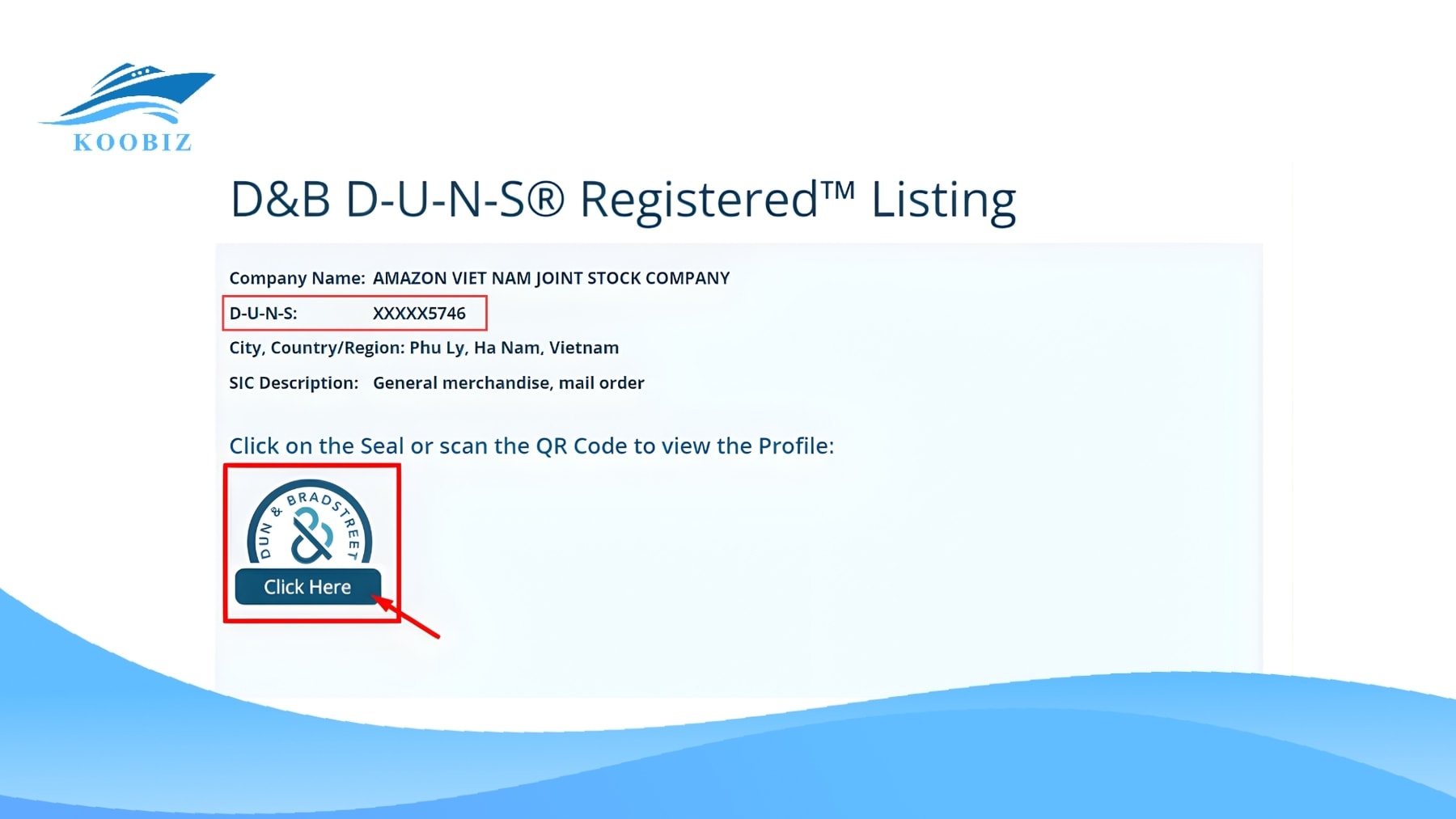 Mã số và con dấu của DUNS Mã số và con dấu của DUNS