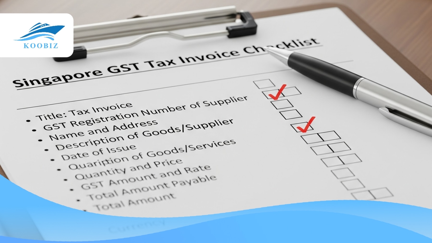 Checklist of Mandatory Requirements for a Valid Tax Invoice Checklist of Mandatory Requirements for a Valid Tax Invoice
