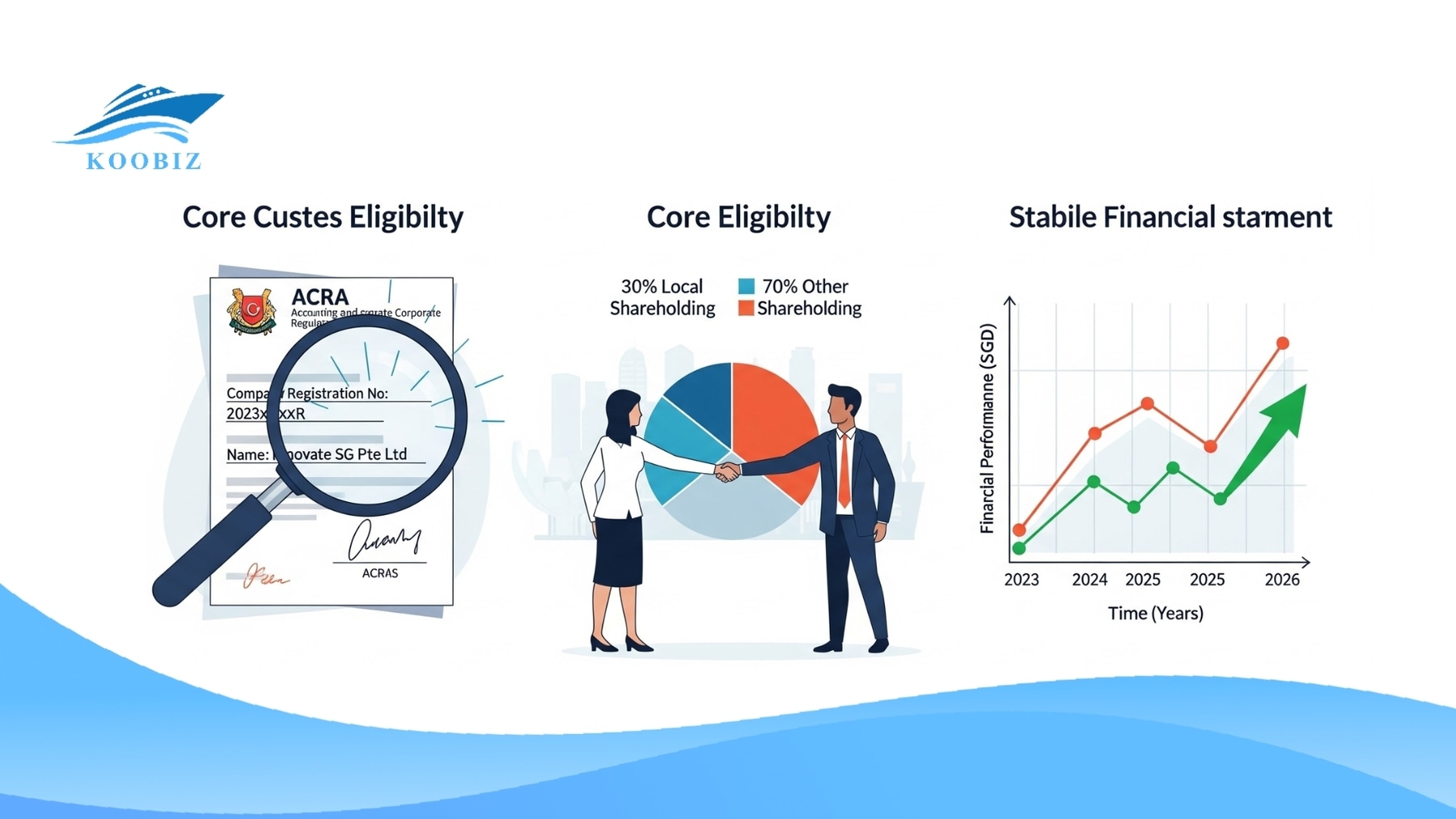 The eligibility criteria for Singapore government grants