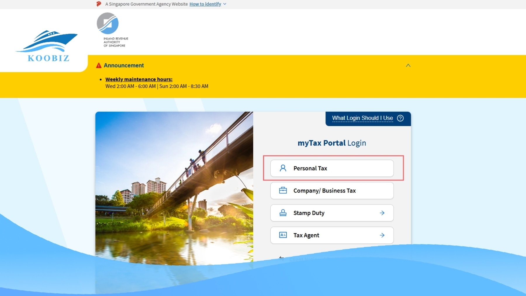 Check through the myTax Portal