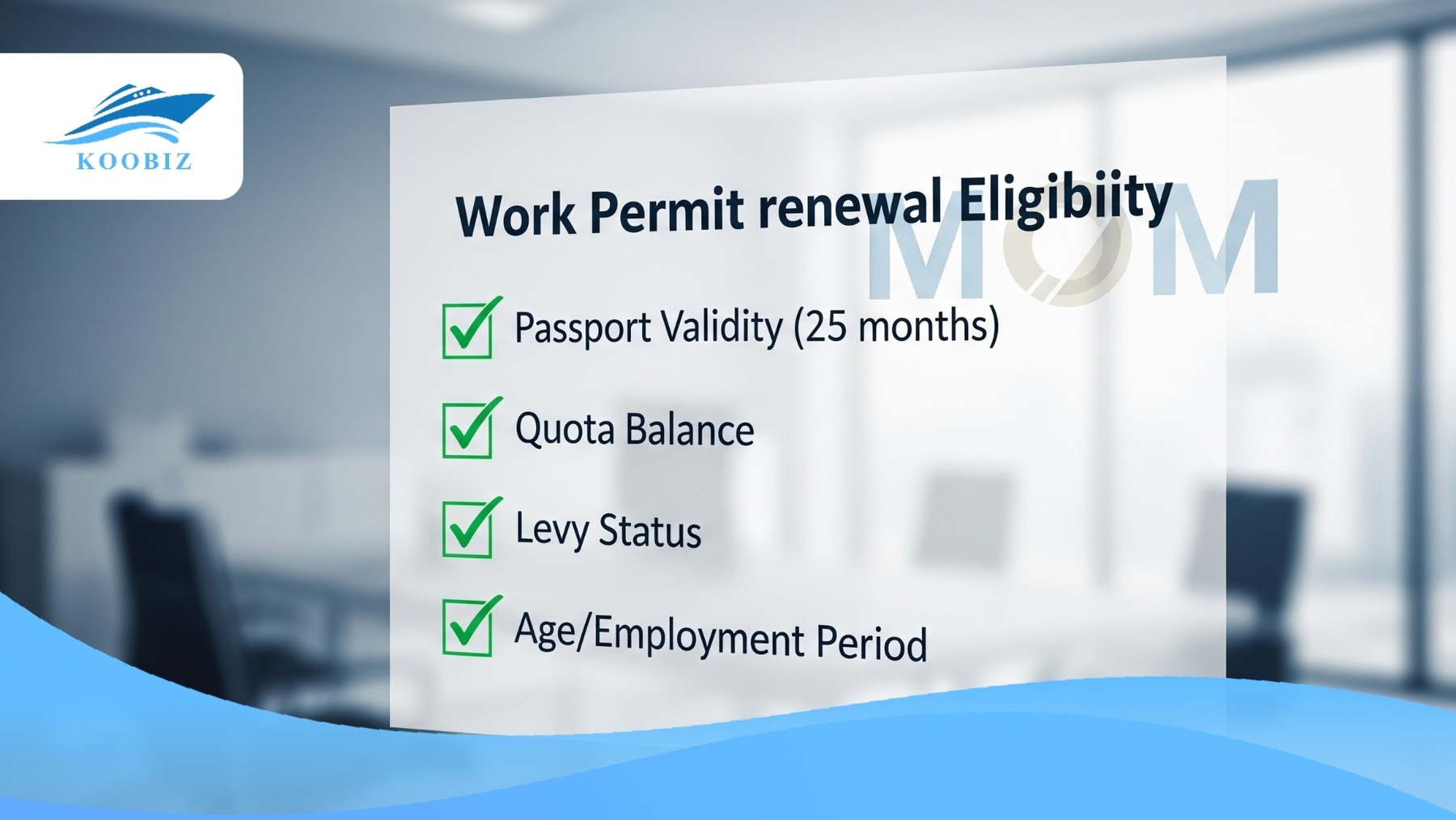 Checklist for Singapore Work Permit Renewal
